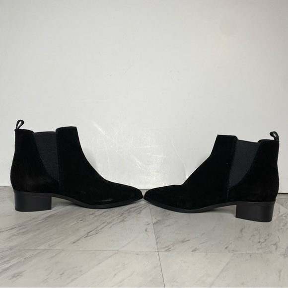 Marc Fisher Yikalo Black Suede Pointy Toe Chelsea Bootie 7M - Picture 5 of 14